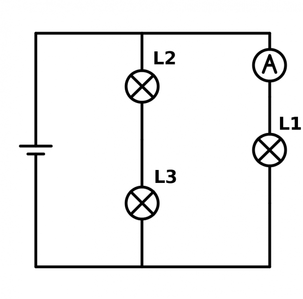 Datei:Schaltplan Aufgabe Einbau Amperemeter drei Lämpchen Lösung1.png