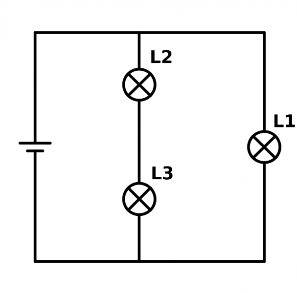 Datei:Schaltplan Aufgabe Einbau Amperemeter drei Lämpchen.png
